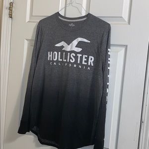Hollister Long Sleeve Ombré Black and Grey